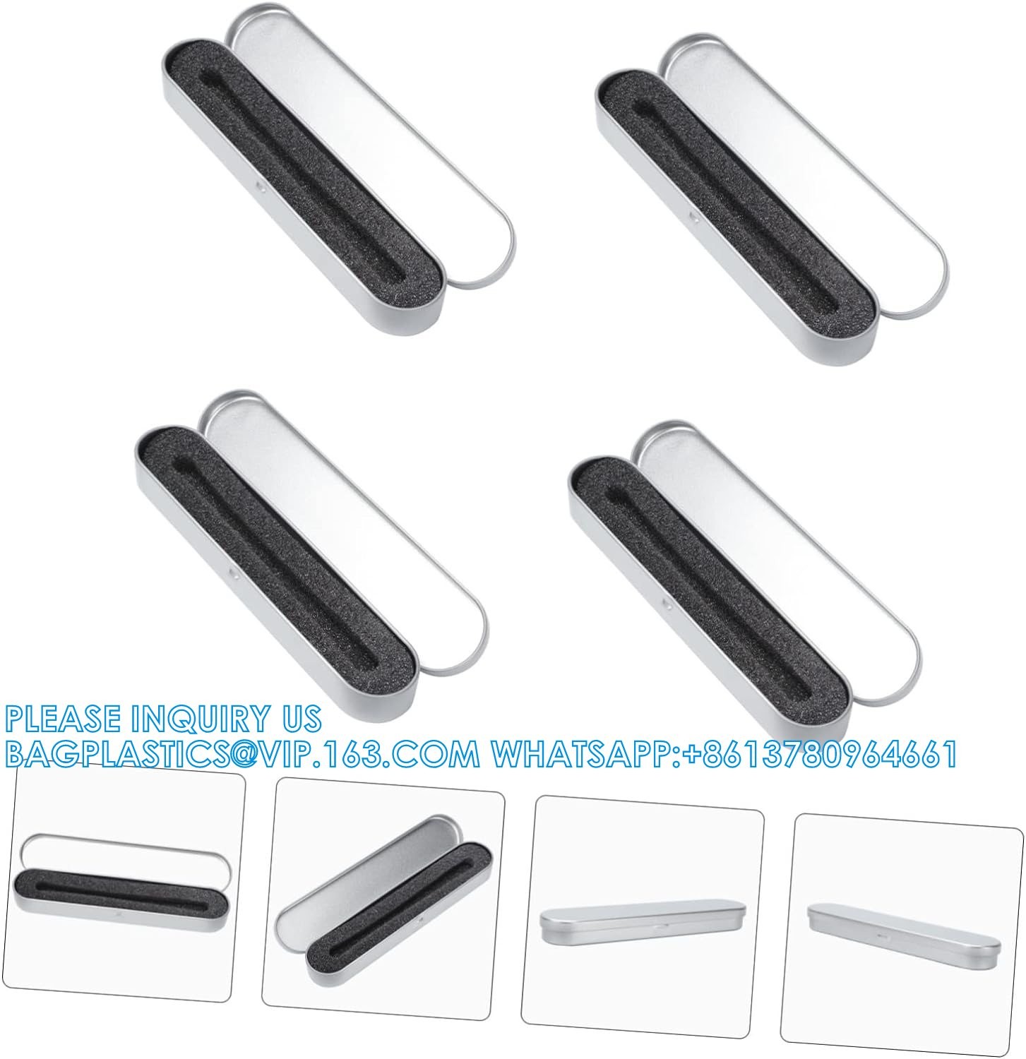 Tinplate Box Plastic Hinges Jewelry Box Hinges Metal Pencil Le Pen Pencil Jewelery Box Tin Pen Case Silver Sturdy Pen