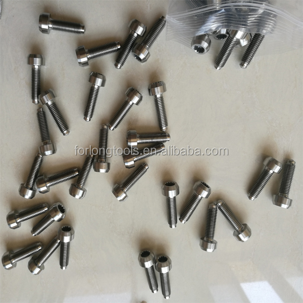 DIN Standard M7 x 24mm 6AL-4V Titanium Alloy Bolt for BBS Split Rim Wheels Best Performance Material