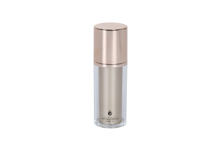Clear Double Layer Arcylic Makeup Pump Bottle Base Foundation Packaging