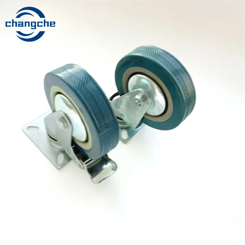 Transparant Industrial Rotatable Caster Wheels Flat Plate Stem For Easy Maneuverability