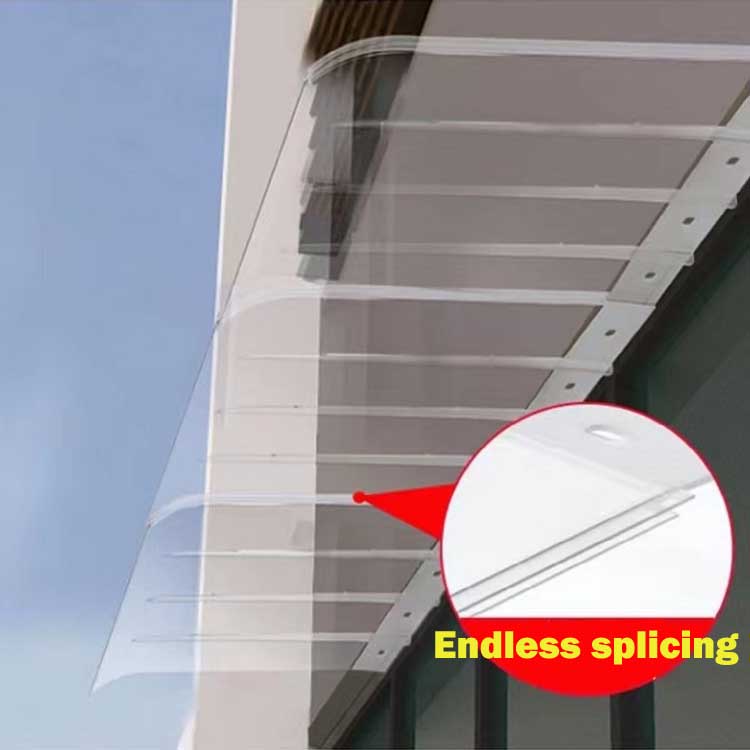 Clear Polycarbonate Door Canopy PC Plastic Sun Shade Awning