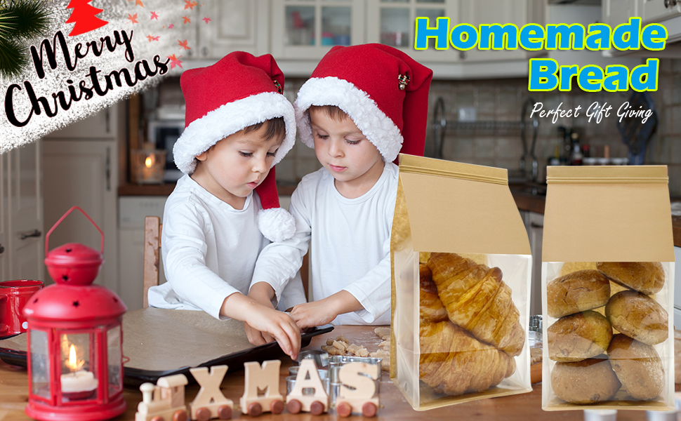 Bread Bags for Homemade Bread with tin tie tab