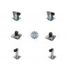 Buy cheap White Zinc Silver Welding Gate Stoppers Adjustable Floor Mounted from wholesalers