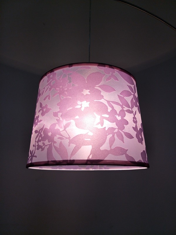 Tapered Velvet Hardback Lamp Shade D250mm Damask Light Shade For Room
