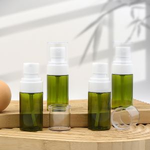 Buy cheap Green PET Plastic Spray Bottle with Light-blocking Leak-proof and Refillable Design for Cosmetic Skin Care product