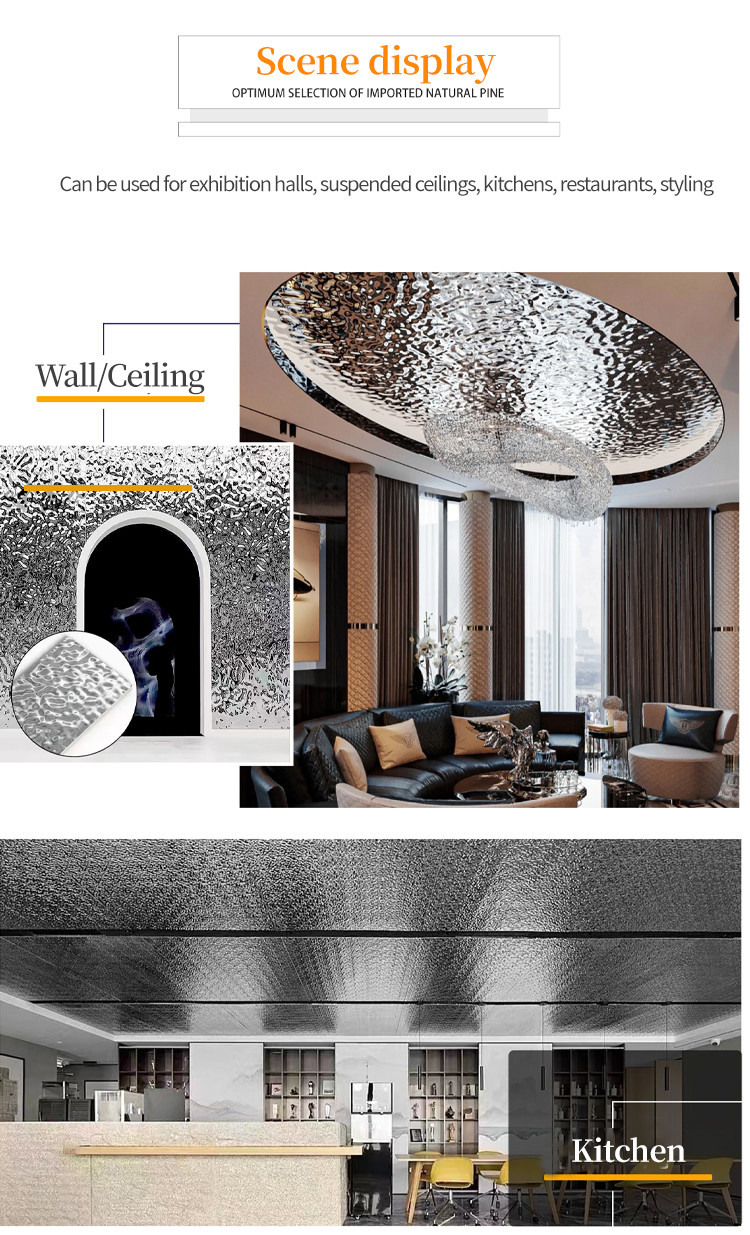 Water Ripple Panel On Sale 1220*2440*5/8mm Flame Retardant Bamboo Charcoal Wood Eco-Friendly PET 3D Water Ripple Wood Veneer Interior Wall Panels For