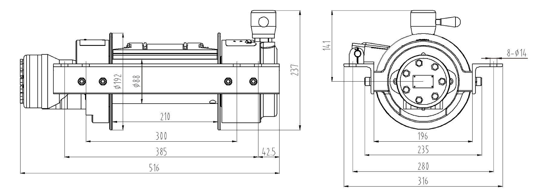 4 Ton Wrecker Winch 4000KG Recovery Vehicle Winch