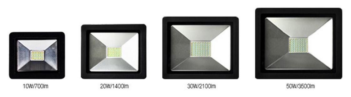 IP65 10w 700lm Stadium Waterproof Led Flood Lights With Tempered Glass , Black Aluminum Body
