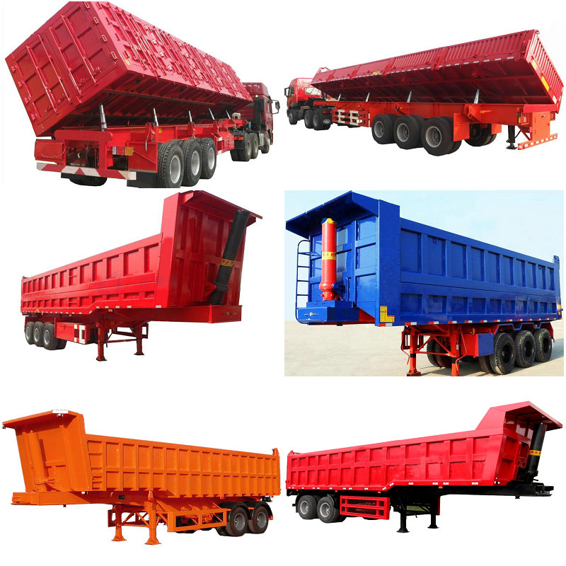 100 Tons Double Axles U Shaped End Rear Tipper Dumper Semi Truck Trailer for in Market