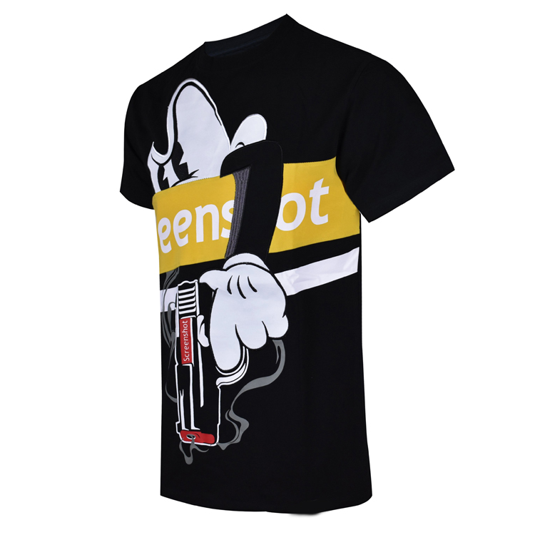 Casual Style Screen Printed Mens T Shirts Anti - Wrinkle OEM / ODM Service