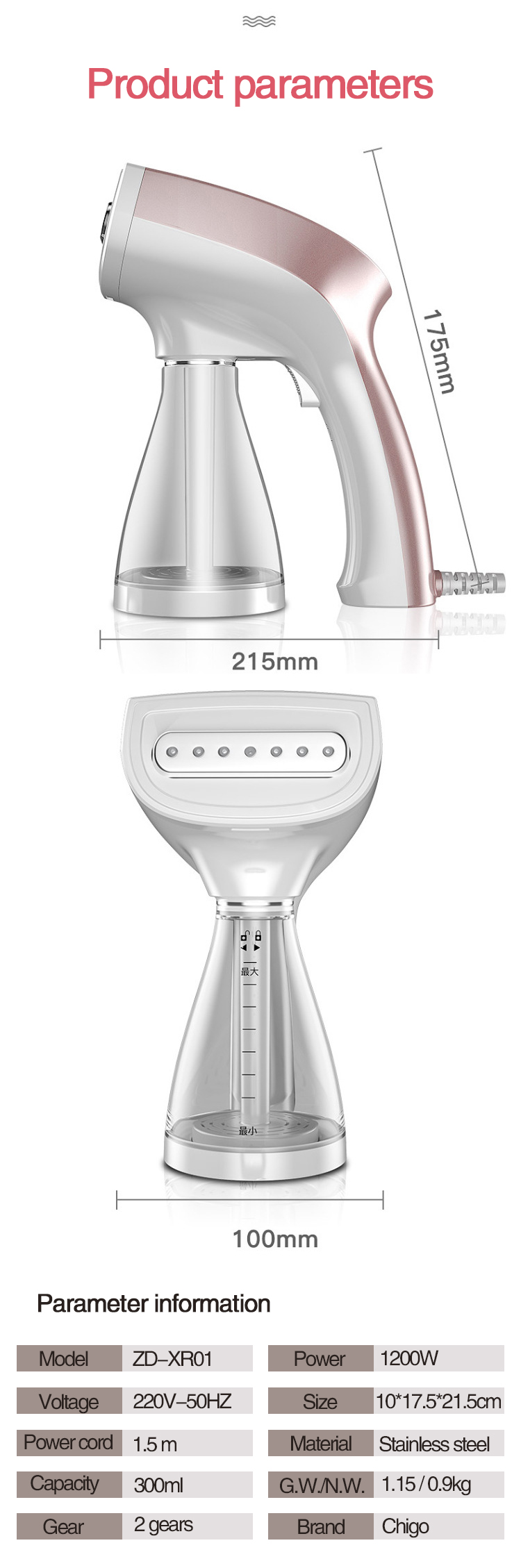 Multi function atomizer Electric Homeuse Travel Handheld Hanging Ironing Steam Machine For House And For Travel