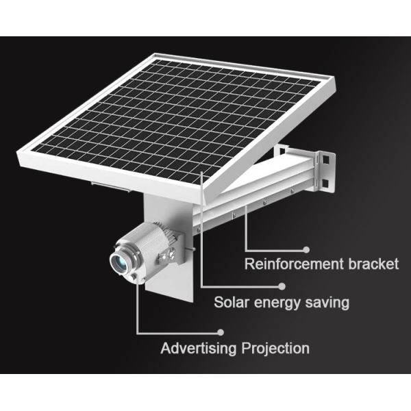 Solar LED Outdoor Gobo Projector IP67 Waterproof Logo Light Advertising Projection Lamp for Garden Landscape Building