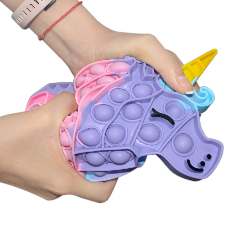 Unicorn Penguin Desktop Puzzle Kids Silicone Educational Toys Decompression Press