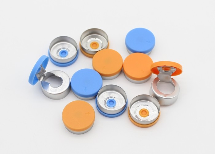 Colorful Tear Off Vial Caps For Medical Injection Vial 20.3*7.3 Mm Size