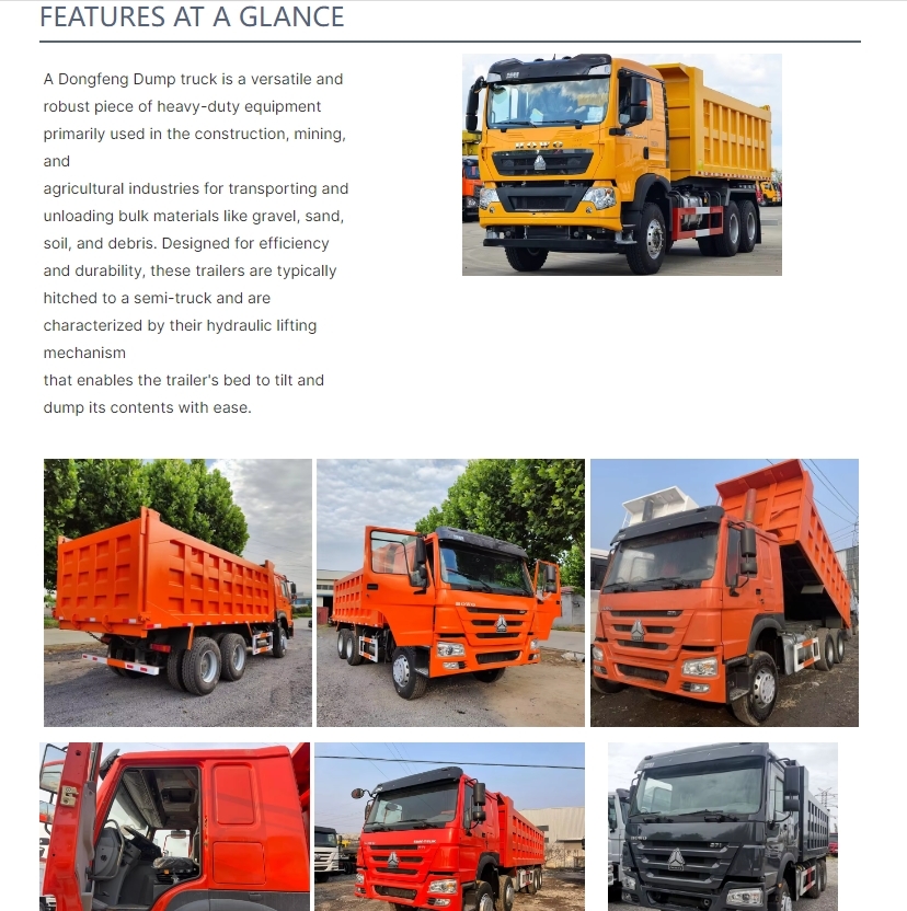Second hand Howo Brand 6x4 Dump Truck 375 Horsepower Manual Transmission Diesel Fuel New Condition For Construction In Africa