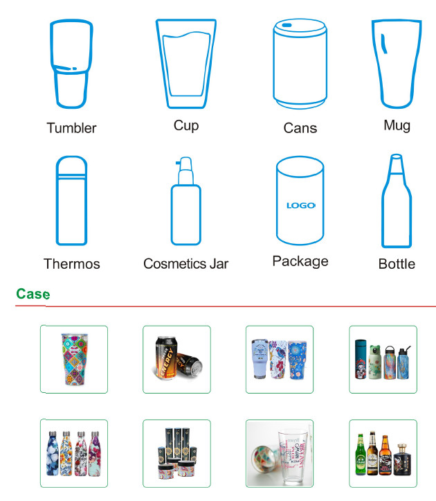 Digital Ink Printer UV Cylindrical Printer For Water Bottle /Aluminum Can / Glass/ Cosmetic Bottle Printer