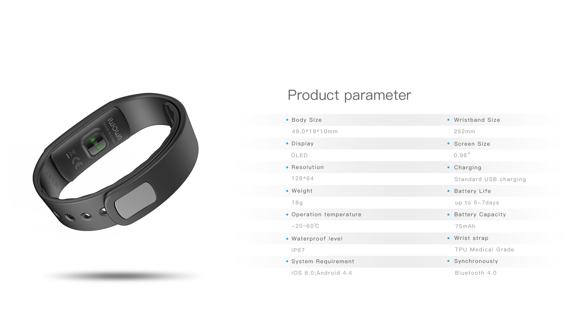 Waterproof Silicone Replacement Fastrack Fitness Band