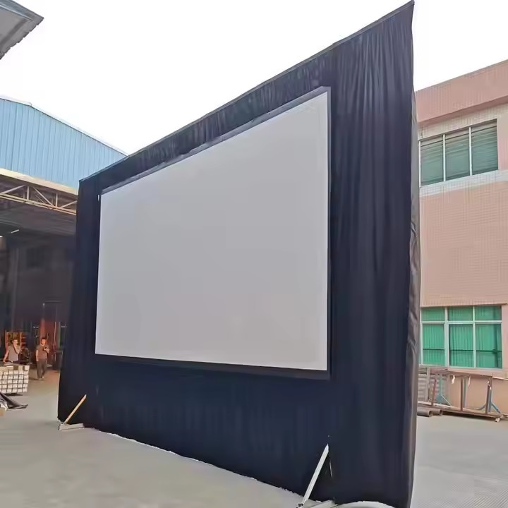 3D Fast Fold Projector Screen Outdoor Movie Quick Folding Frame Projection Screen With Drapes