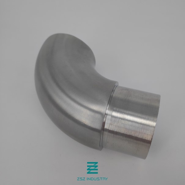 90 Degree Elbow Satin Polishing End Caps 42.4mm Railing Flat For Stainless Steel 316L/304 Round Tubes