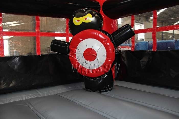 Custom Logo Inflatable Bounce House Karate Center WSC-252 PVC Material