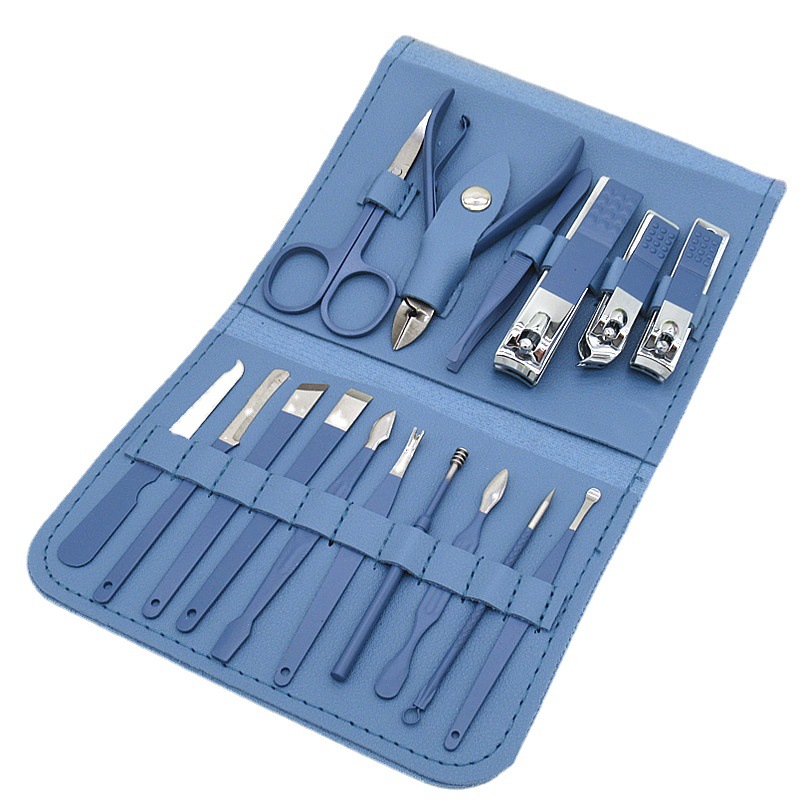 Manicure Set Nail Clippers Tools Household 4/12/16Pcs Stainless Steel Ear Spoon Nail Cutters Scissors Kit For Manicure Tools