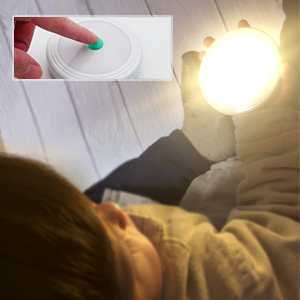 Battery Powered Operated Press Push On/Off Portable Touch Activated Stick on Touch Activated Tap Light LED Puck LiGHT Puck Light