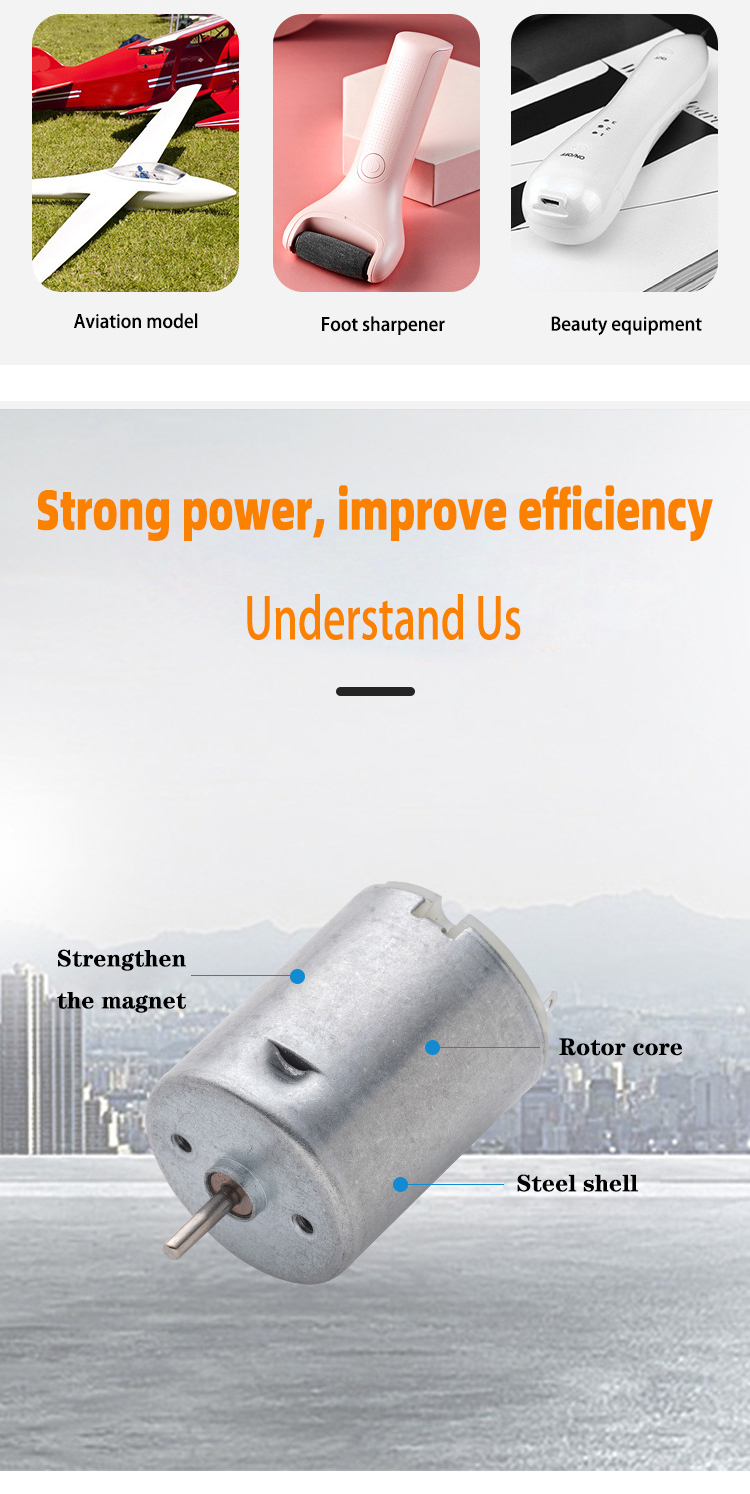 Faradyi Factory Wholesale 12V 0.9W Rated Power 280 Electric Dc Motor Manicure Machine Baby Food Supplement
