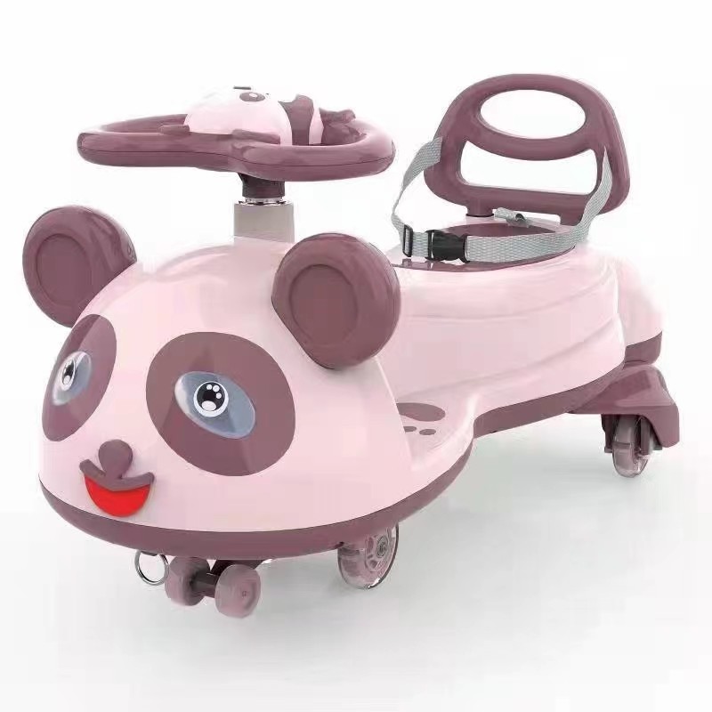 Panda Designed Children Ride On Swing Cars Abrasion Resistance