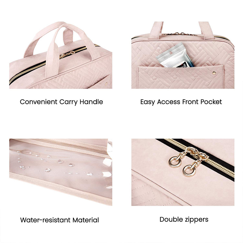 Women Water Resistant Velvet Hanging Travel Makeup Bag
