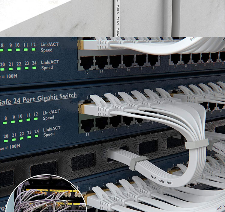1m 5m 10m UTP FTP Shield Cat5 Cat5e Cat6 Ca6a Cat7 RJ45 Flat Ethernet Patch Network Lan Cable for Router