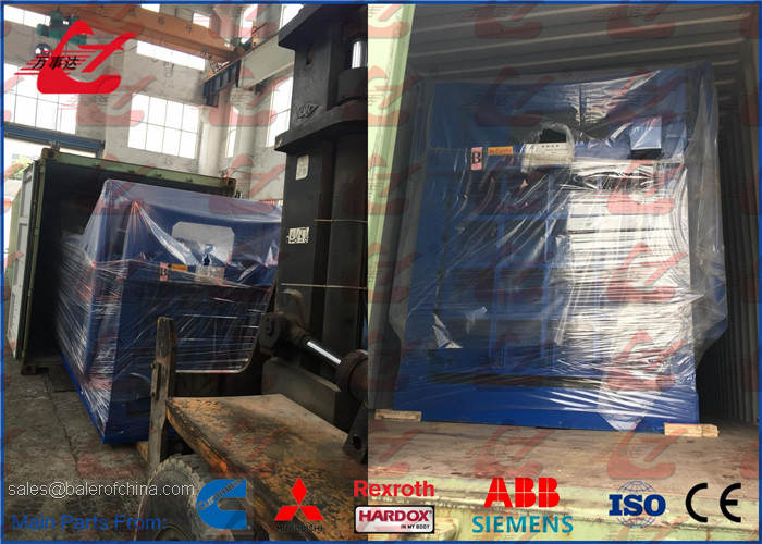 125 Ton Horizontal Baler Waste PET Bottle Baling Machine For Plastic Bottles And Cartons