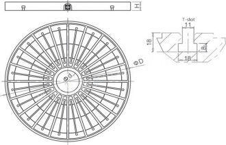 Adjustable 580mm Circular Electro Permanent Magnetic Chuck For Lathe
