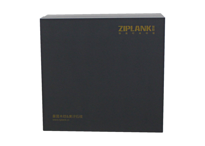 Black Corrugated Packaging Box With Hot Foil Stamping Matt Lamination
