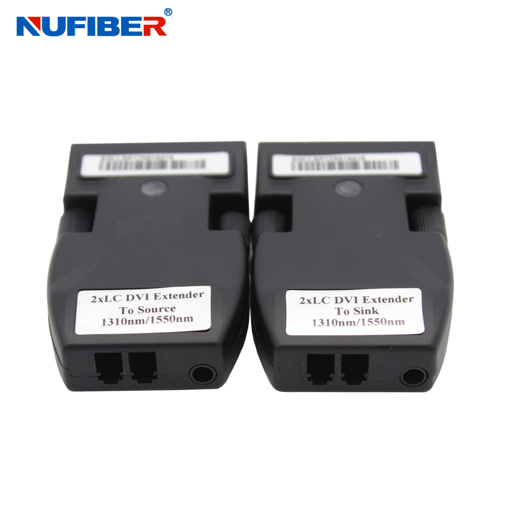 Mini Dvi Fiber Optic Extender EDID MM 2xLC 500meters support 4Kx2K 1080P