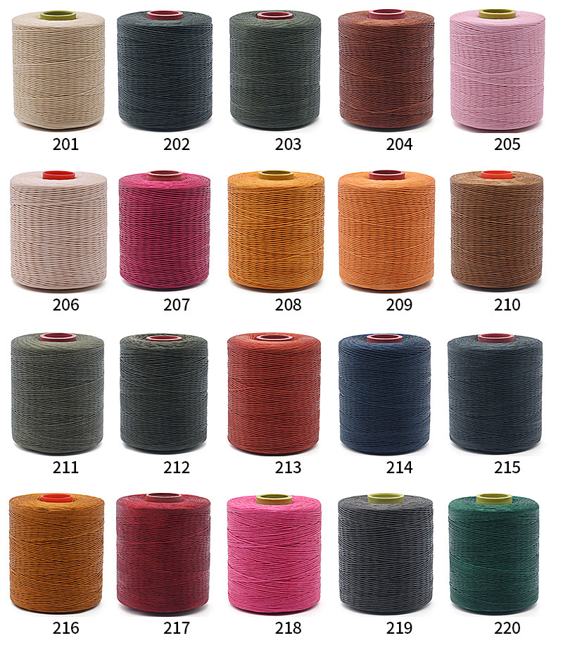 Kangfa 0.8mm 1mm Polyester Handmade Braid Waxed Thread High Tenacity for Leather Goods