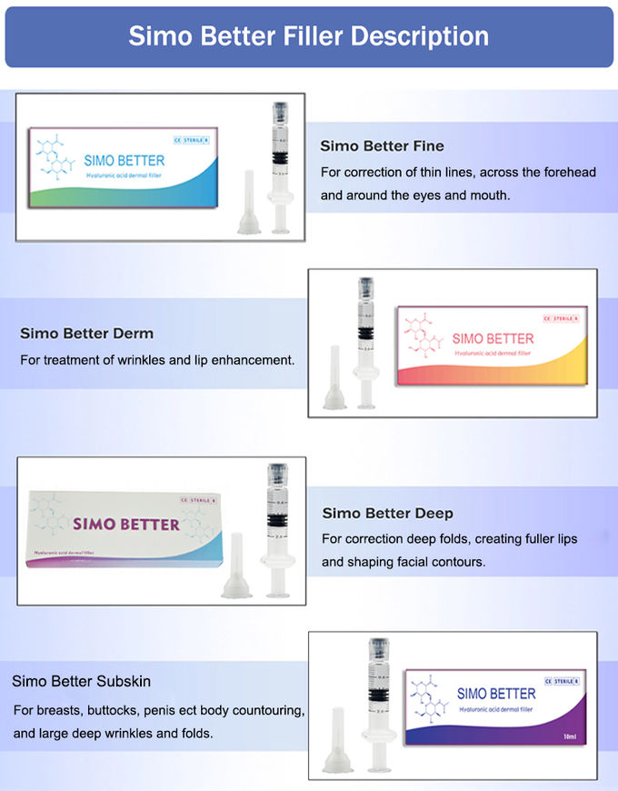 Cross linked hyaluron acid ha derma filler nose augmentation lip filler