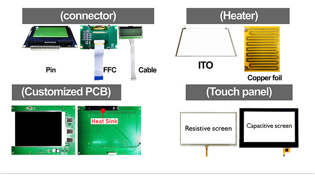 LCM TFT OLED Custom Display Solutions Anti Glare Anti Reflective