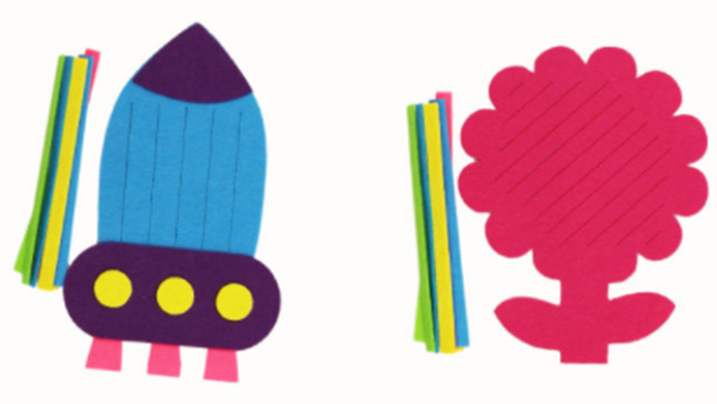 kids children felt non-woven knitted work creative diy crafts kits kids hand craft knitting weaving DIY felt material