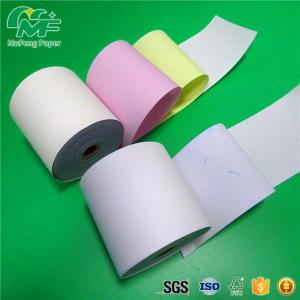 Buy cheap Laser Printers NCR Carbonless Carbon Paper Roll For POS Printers / Invoices product