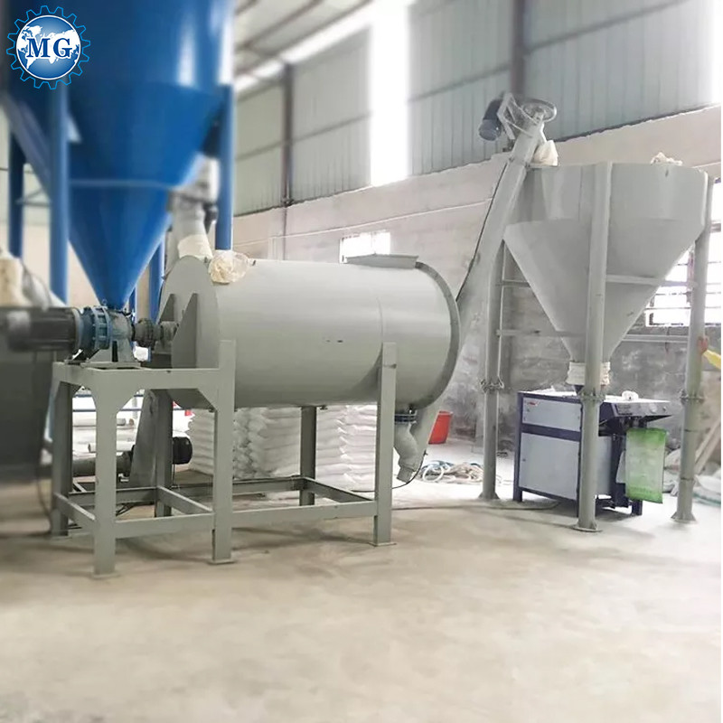 3T/H Simple Tile Adhesive Dry Mortar Mix Machine Simple With Ribbon Mixer