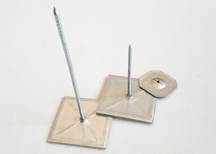 2-1/2" Metal Insulation Hangers , Self Adhesive Insulation Hangers HVAC Accessories