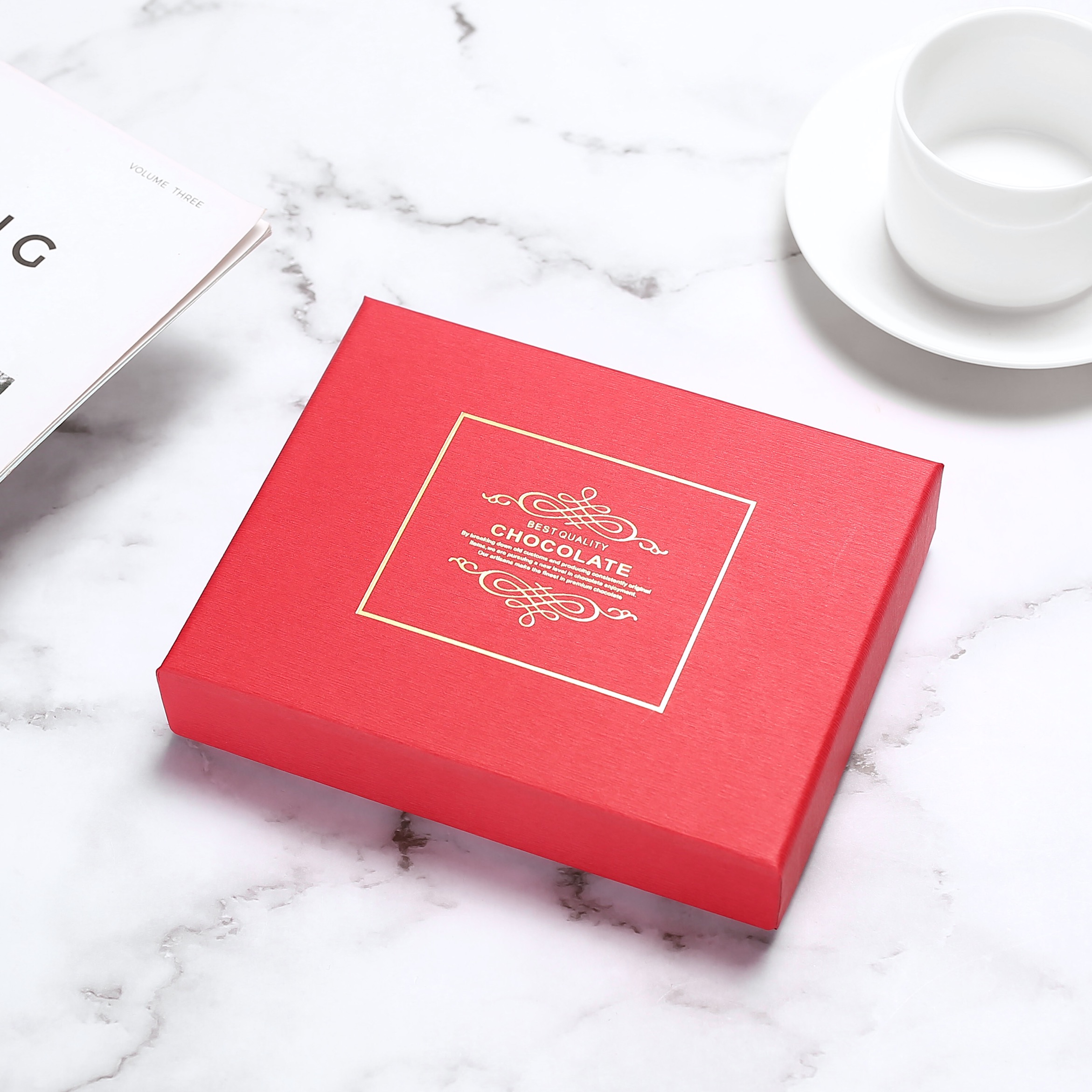 Chocolate gift packaging box with dividers and Custom Pantone Design