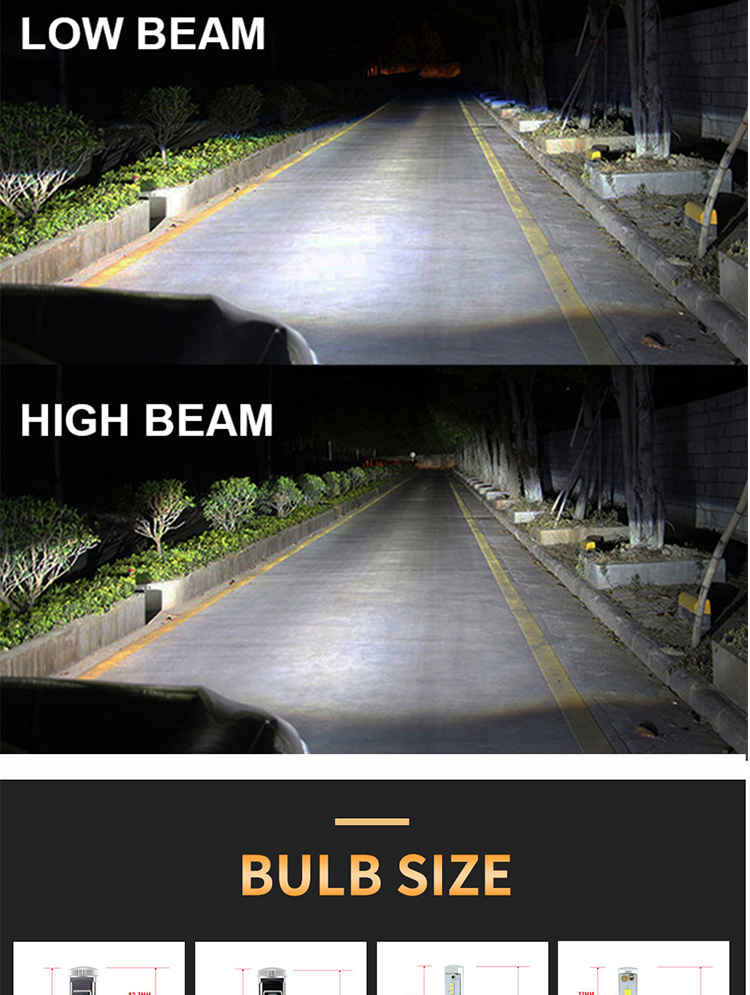 T1 Canbus Automotive LED Headlight T1 9005 9006 9007 H11 Super Bright