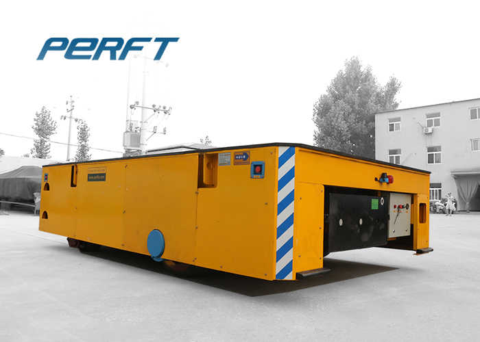 aterial Transfer Cart Battery Powered Transfer Carts In Industrial Workshop Cement Floor 