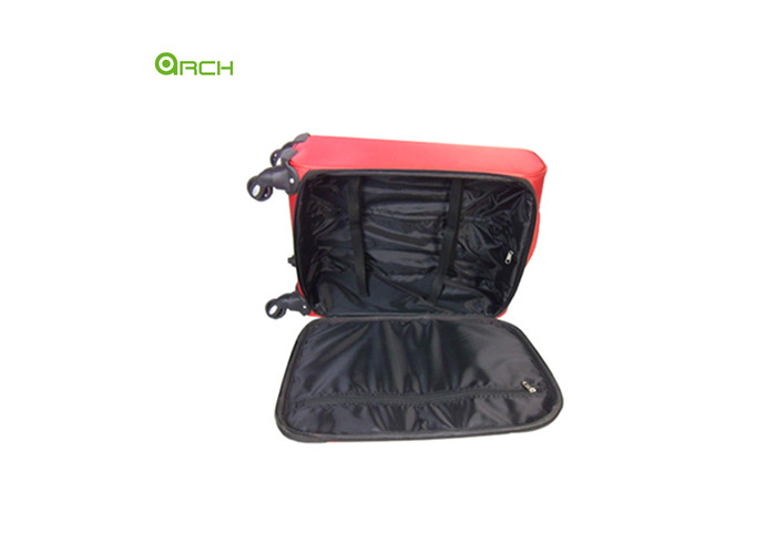 Front Pockets 1680D Imitation Polyester Spinner Luggage Bag