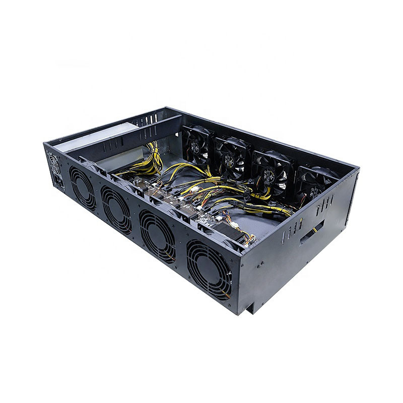Complete Ethereum Coin Mining Rig System 8 GPU with Windows 10