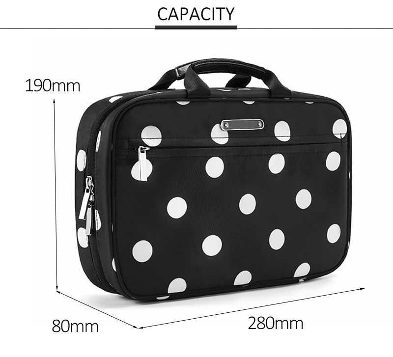 Personalised Cosmetic Polyester Hanging Toiletry Bag