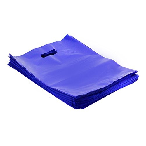 100 Glossy Merchandise Retail Gift Bags , LDPE Material Plastic Retail Bags