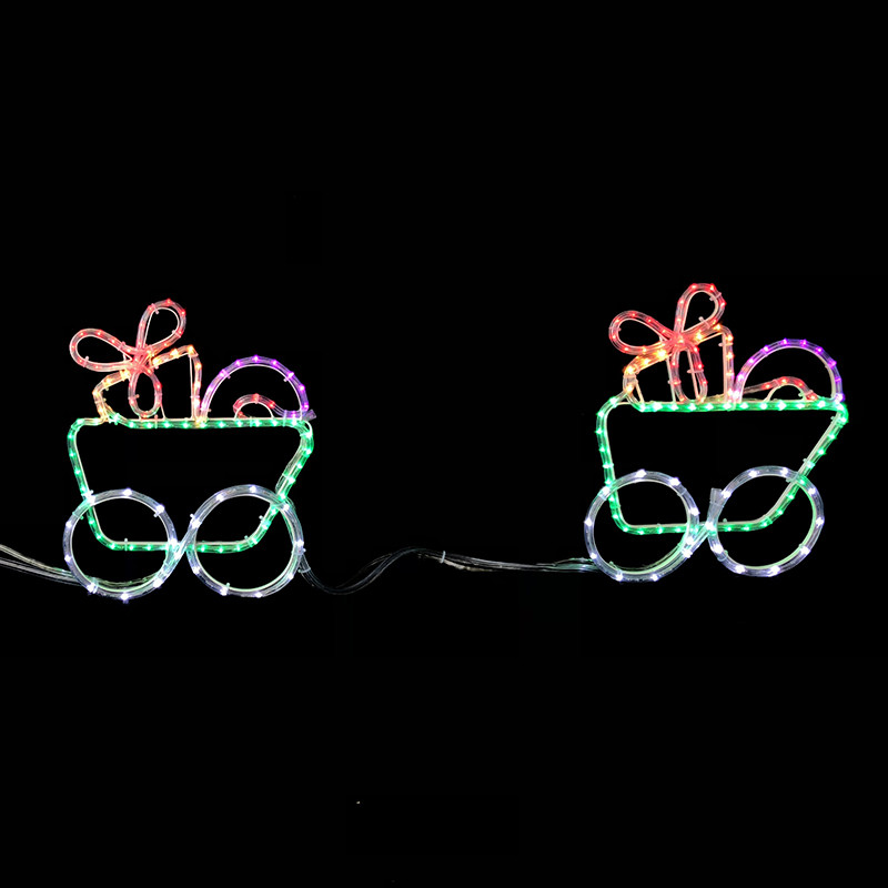 Dynamic flash running train LED rope light motif light IP55 OEM/ODM acceptable Christmas decoration mini size outdoor