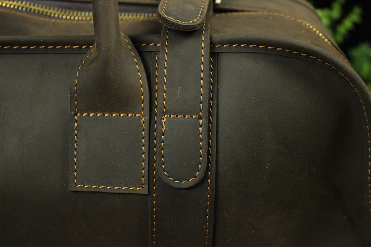 Real Leather Duffel Bags Crazy Horse Leather Luggage Bag for Travel LB02